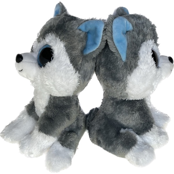 Ty Silk Husky Dog Plush Classic Husky Wolf Slush TySilk Puppy Soft Set - Picture 5 of 6
